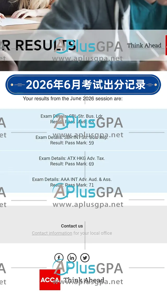 acca6月出分