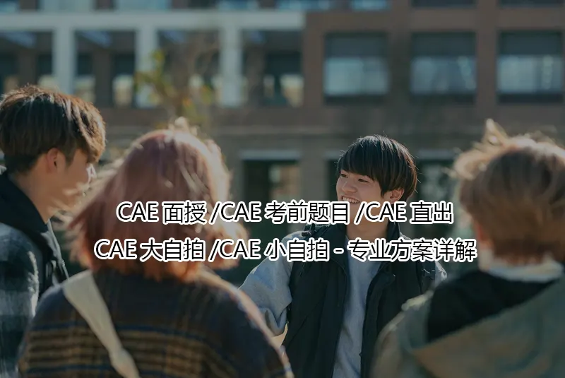 CAE面授/CAE考前题目/CAE直出/CAE大自拍/CAE小自拍-专业方案详解